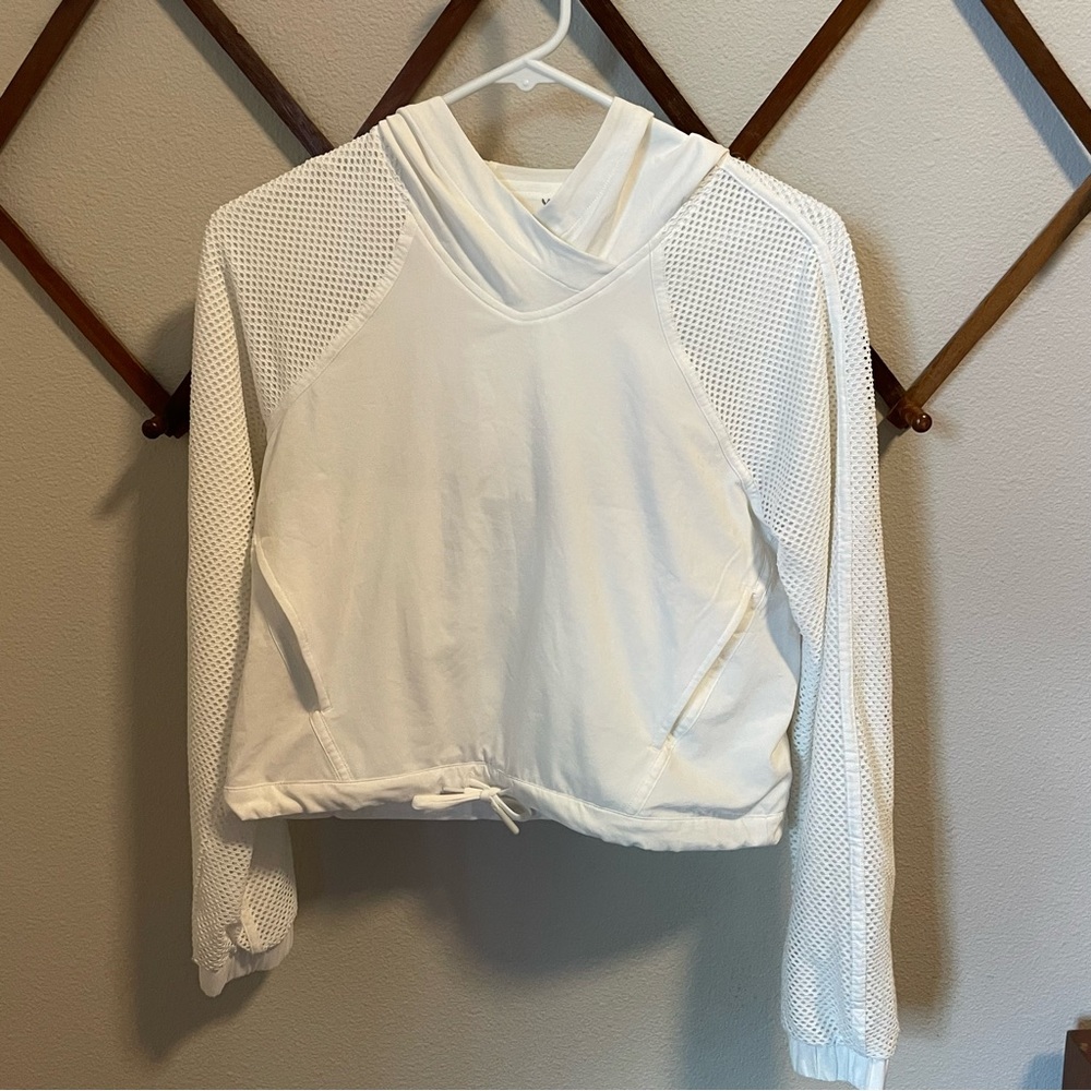 Lululemon White Crop Sweatshirt
